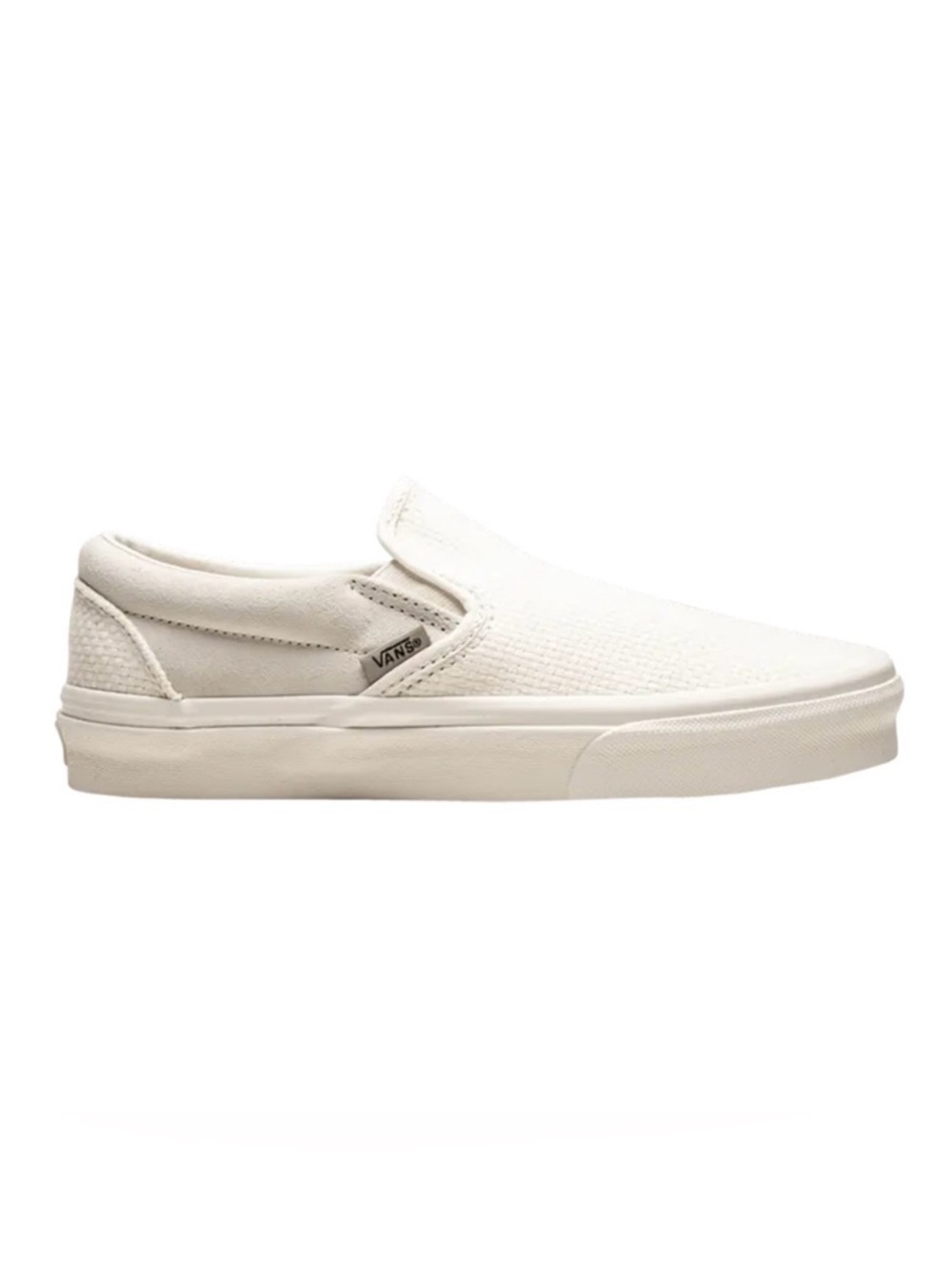 BRAND NEW Vans Classic Slip-On Woven Check Sneakers in Marshmallow